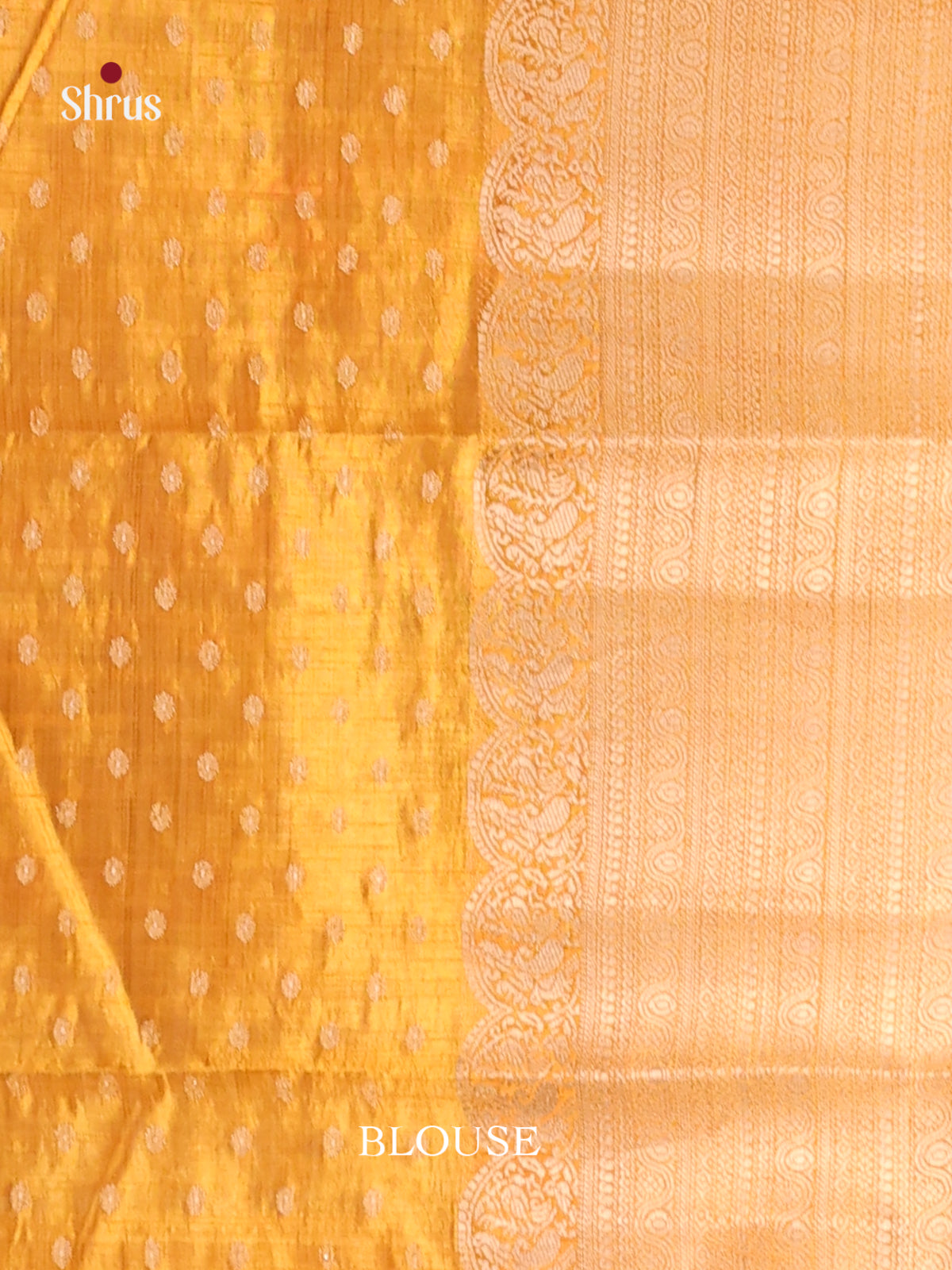 Mustard- Semi Rawsilk Saree - Shop on Shrus.com