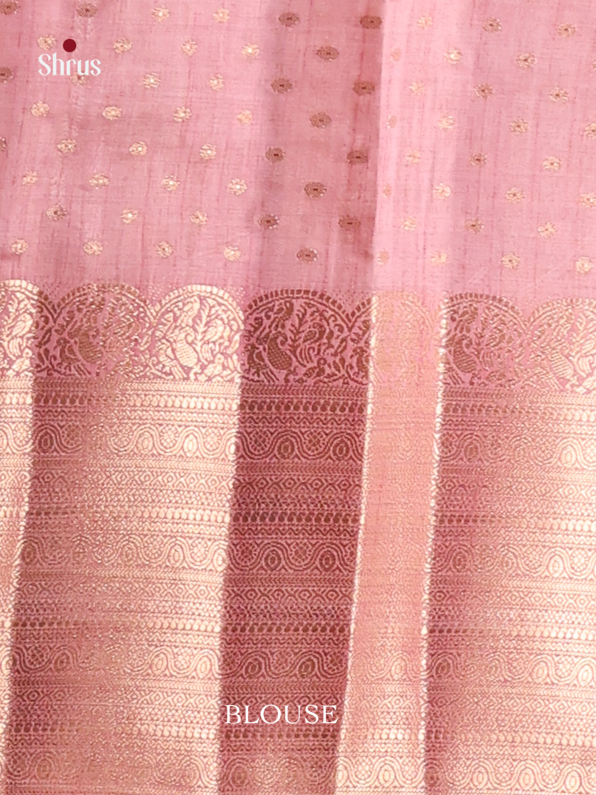 Pink - Semi Rawsilk Saree