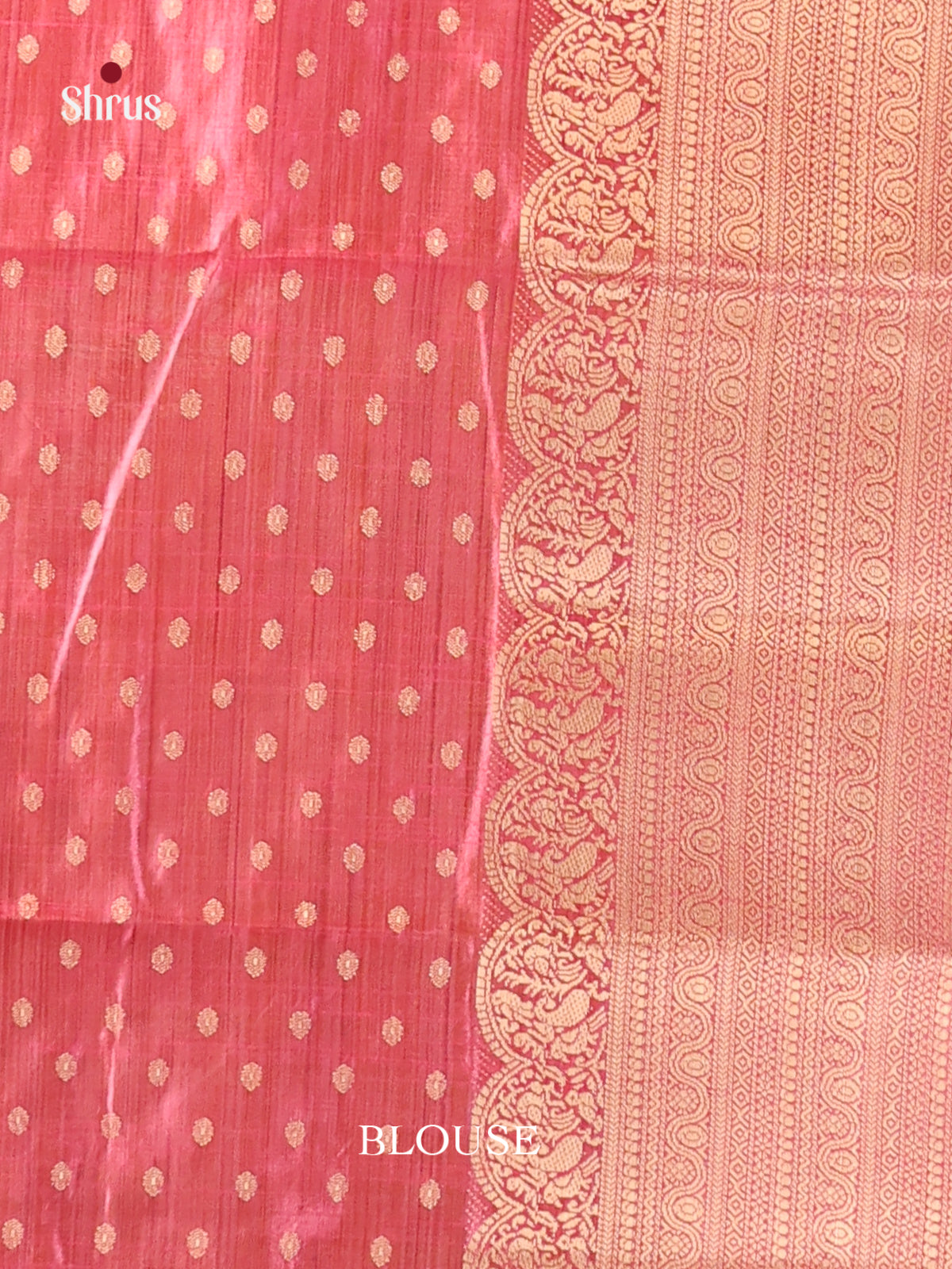 Pink - Semi Rawsilk Saree