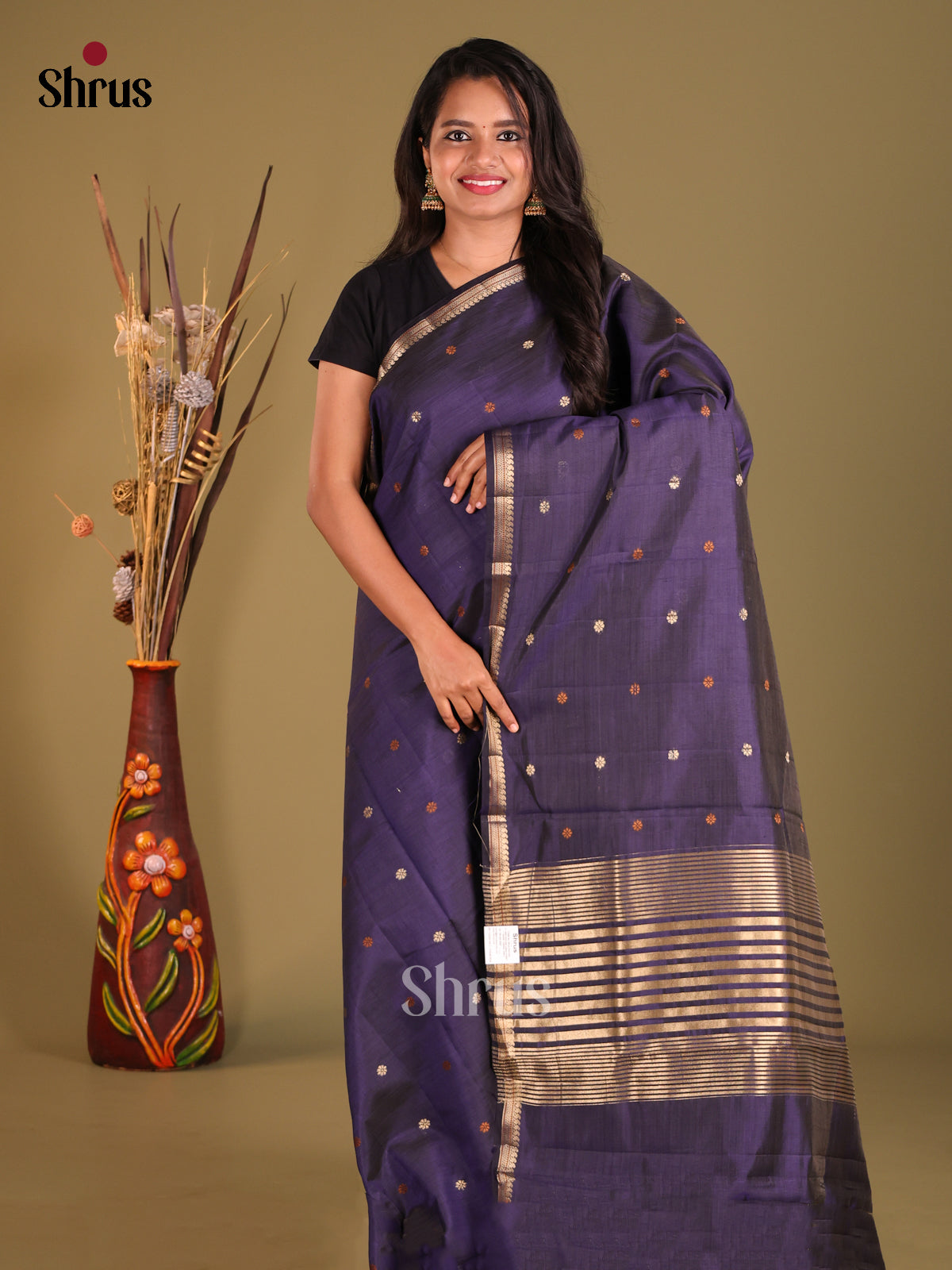 DGS26146 - Semi Rawsilk Saree - Shop on Shrus.com