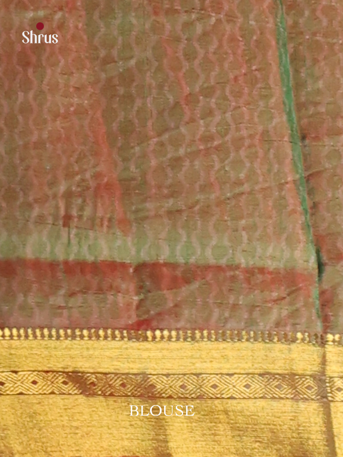 Pink & army Green- Semi Patola Saree - Shop on Shrus.com