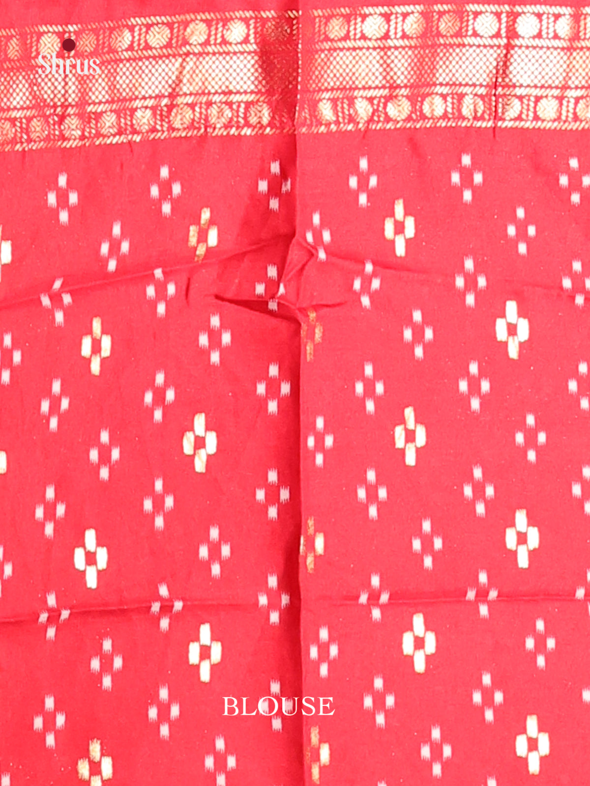 Lavender & Red - Semi Ikkat Saree