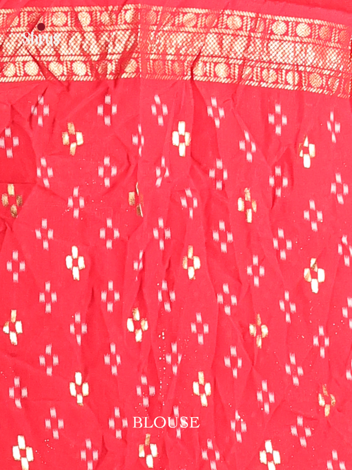 Yellow & Red - Semi Ikkat Saree