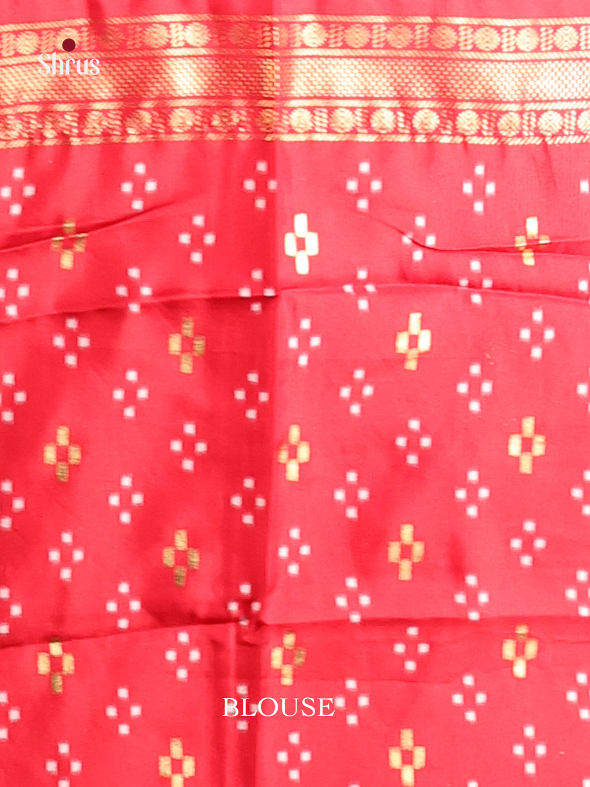 Lavender & Red - Semi Ikkat Saree