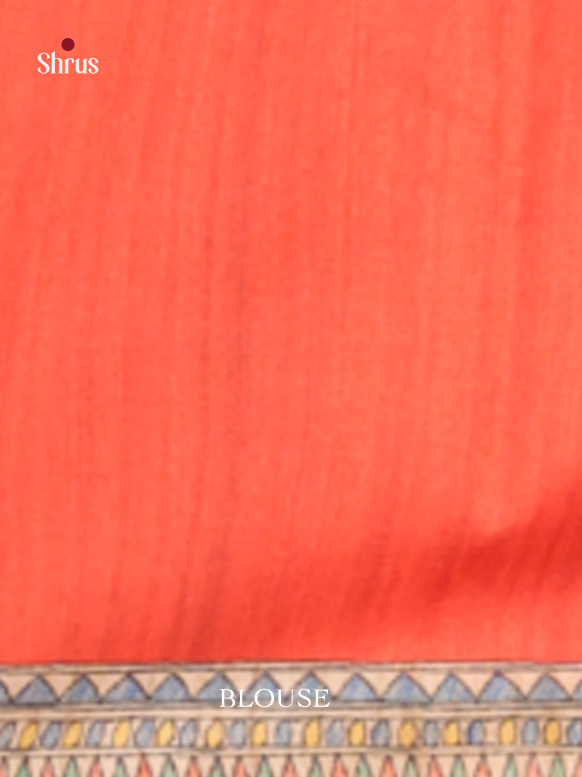 Red - Printed Madhubani Saree - Shop on Shrus.com