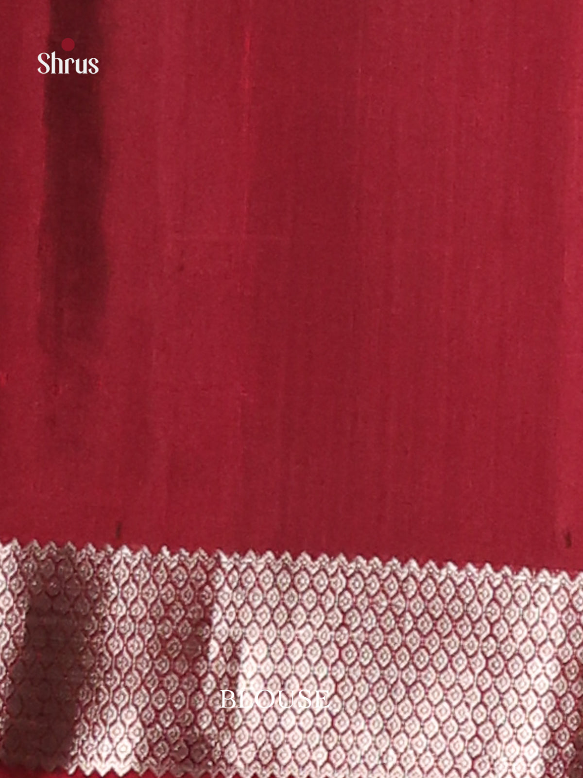 Maroon single tone Soft Silk Saree with silver zari buttas-3