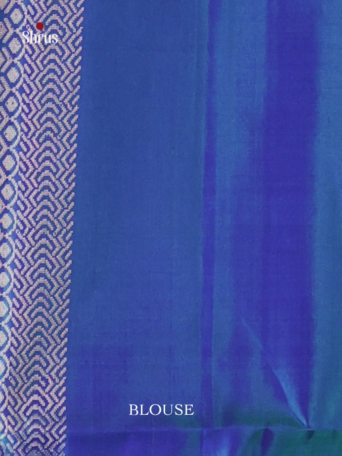 Peacock blue Single tone Soft Silk Saree with zari floral nestling-3
