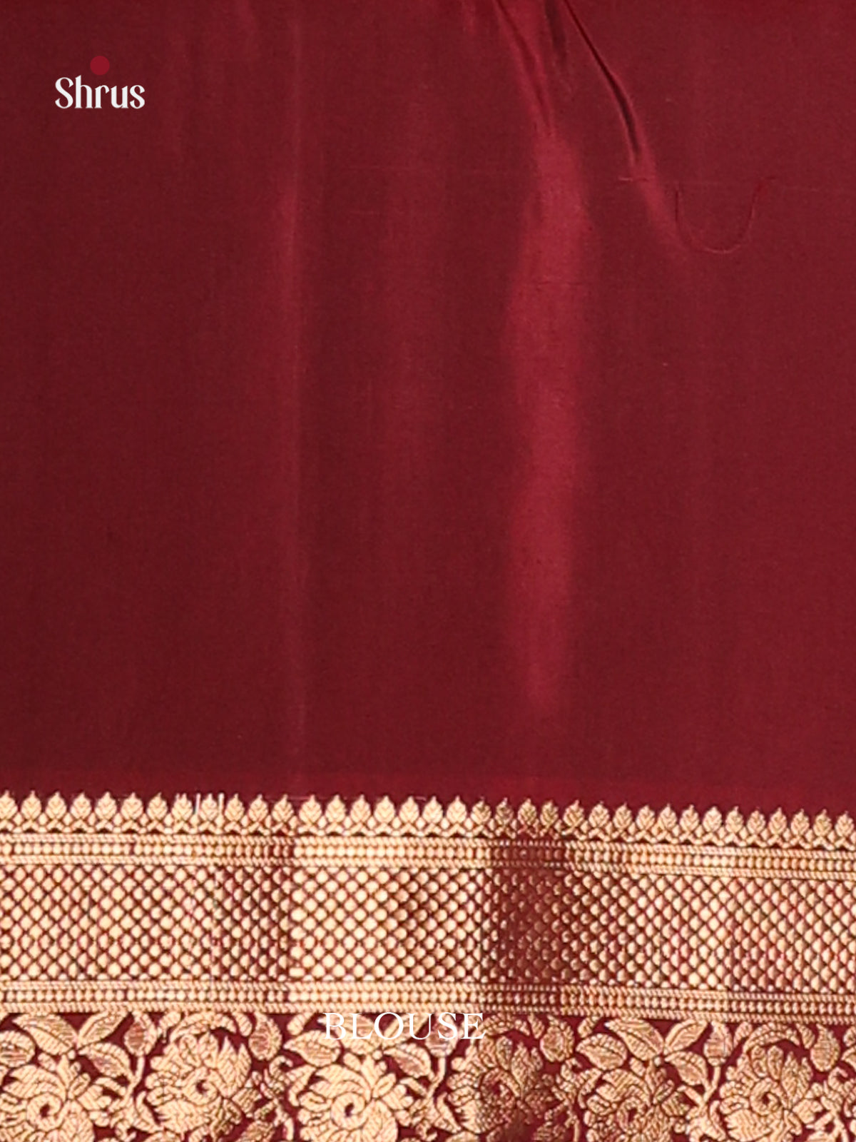 Blue & Maroon Soft Silk Saree with zari floral thilagam motifs-3