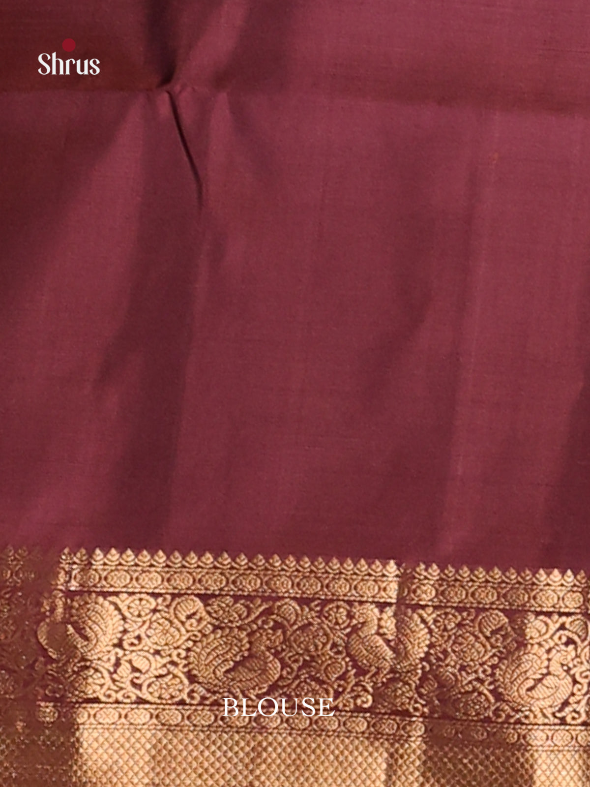 Blue & Dark maroon Soft Silk Saree with zari paisleys buttas-3