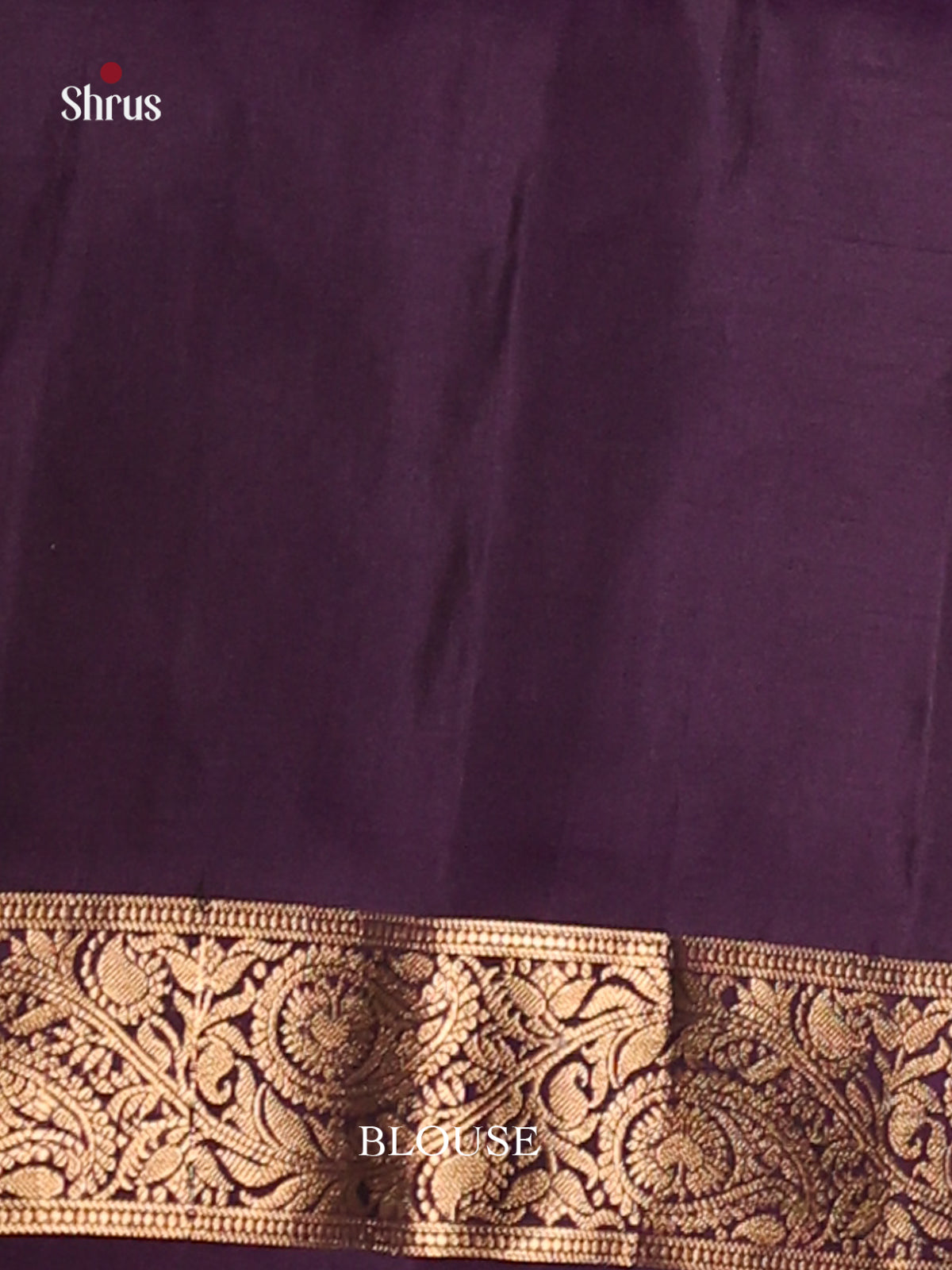 Maroon & Violet Soft Silk Saree with zari floral buttas-3