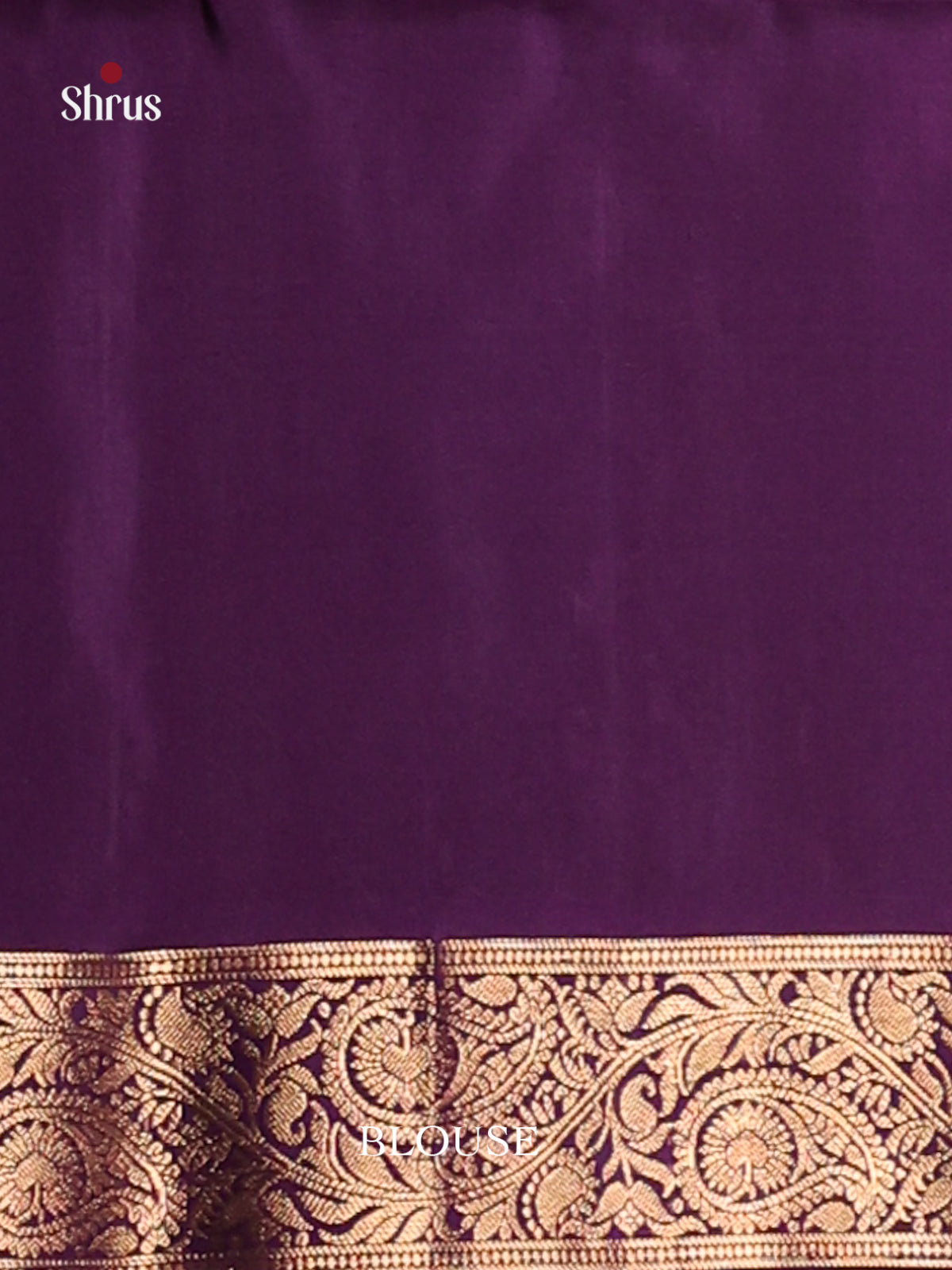Blue & Violet Soft Silk Saree gleam with gold zari floral buttas-3