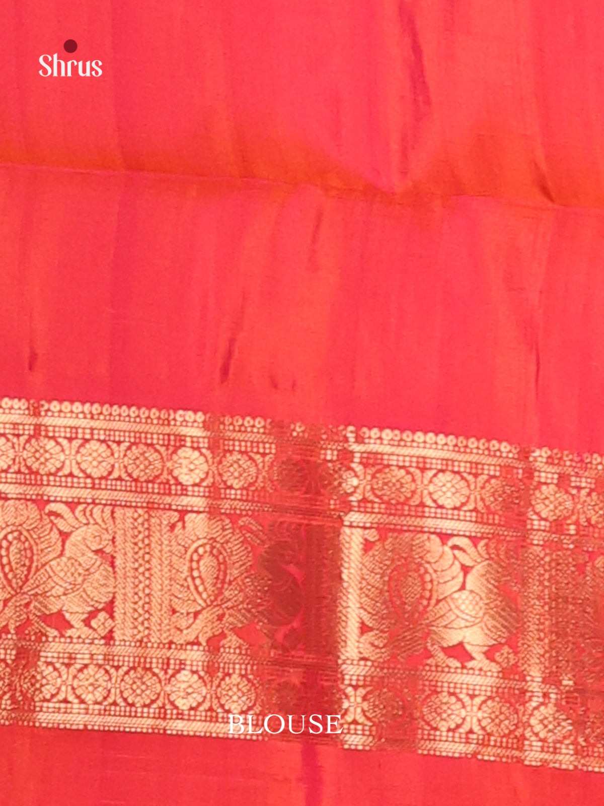 Violet & Orangish Pink Soft Silk Saree with ikkat floral motifs-3