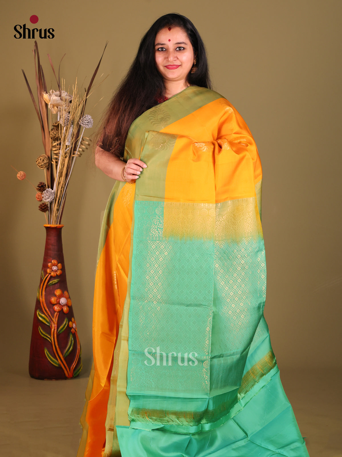 DGS30526 - Softsilk-halfpure Saree - Shop on Shrus.com