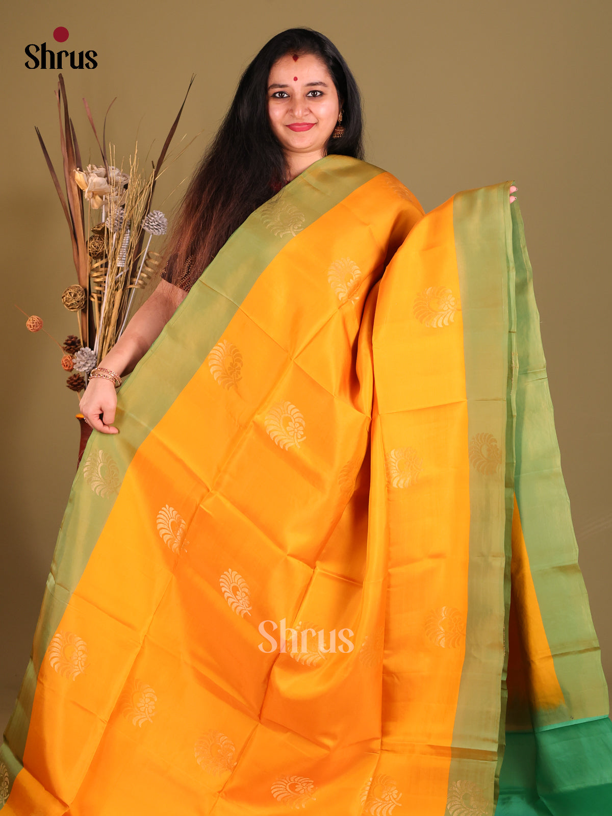 DGS30526 - Softsilk-halfpure Saree - Shop on Shrus.com