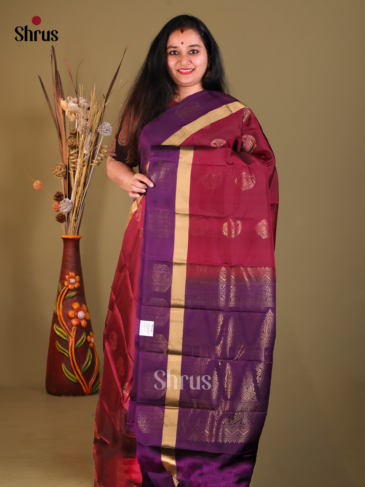 DGS30555 - Softsilk-halfpure Saree - Shop on Shrus.com