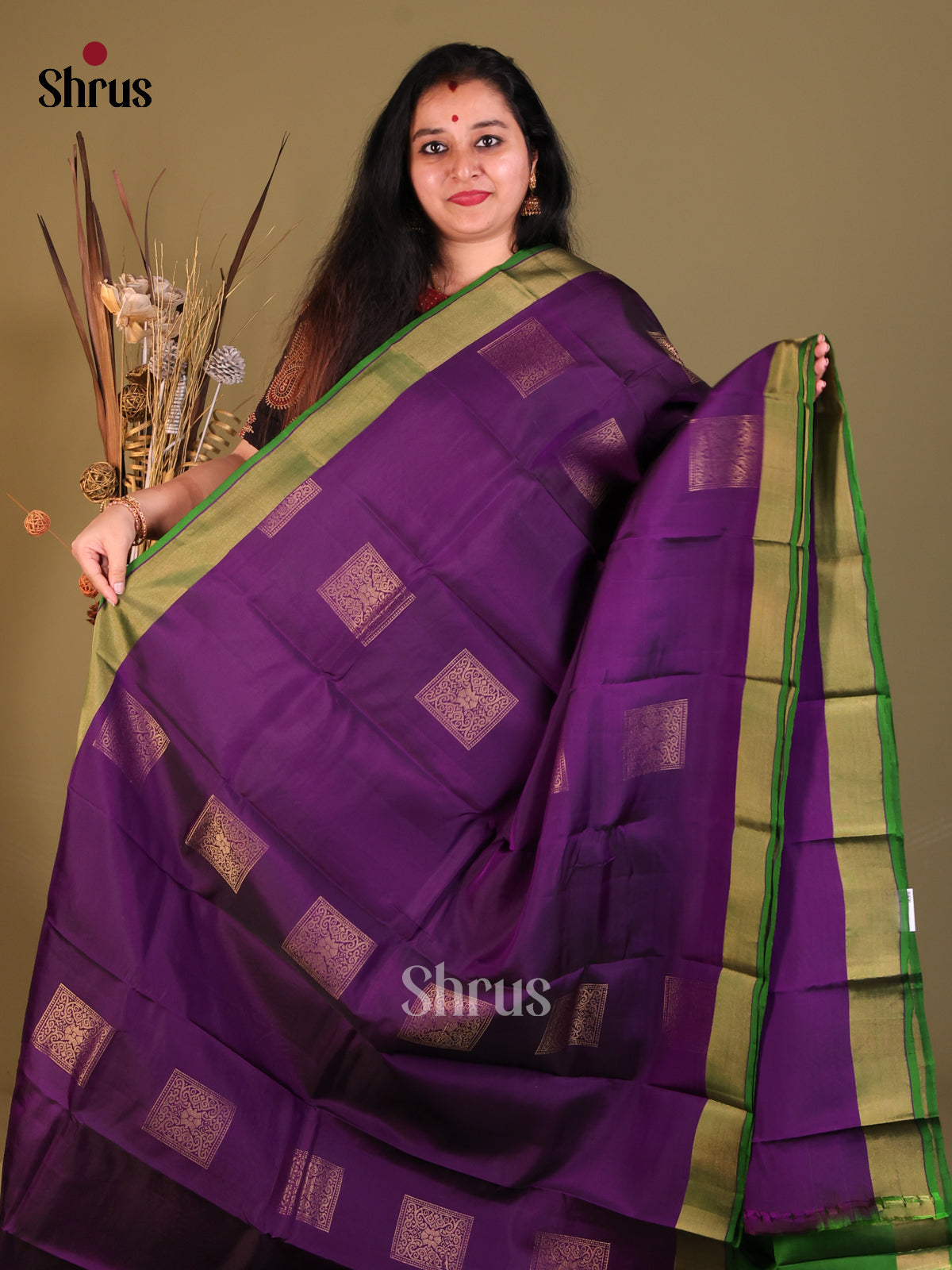 DGS30563 - Softsilk-halfpure Saree - Shop on Shrus.com