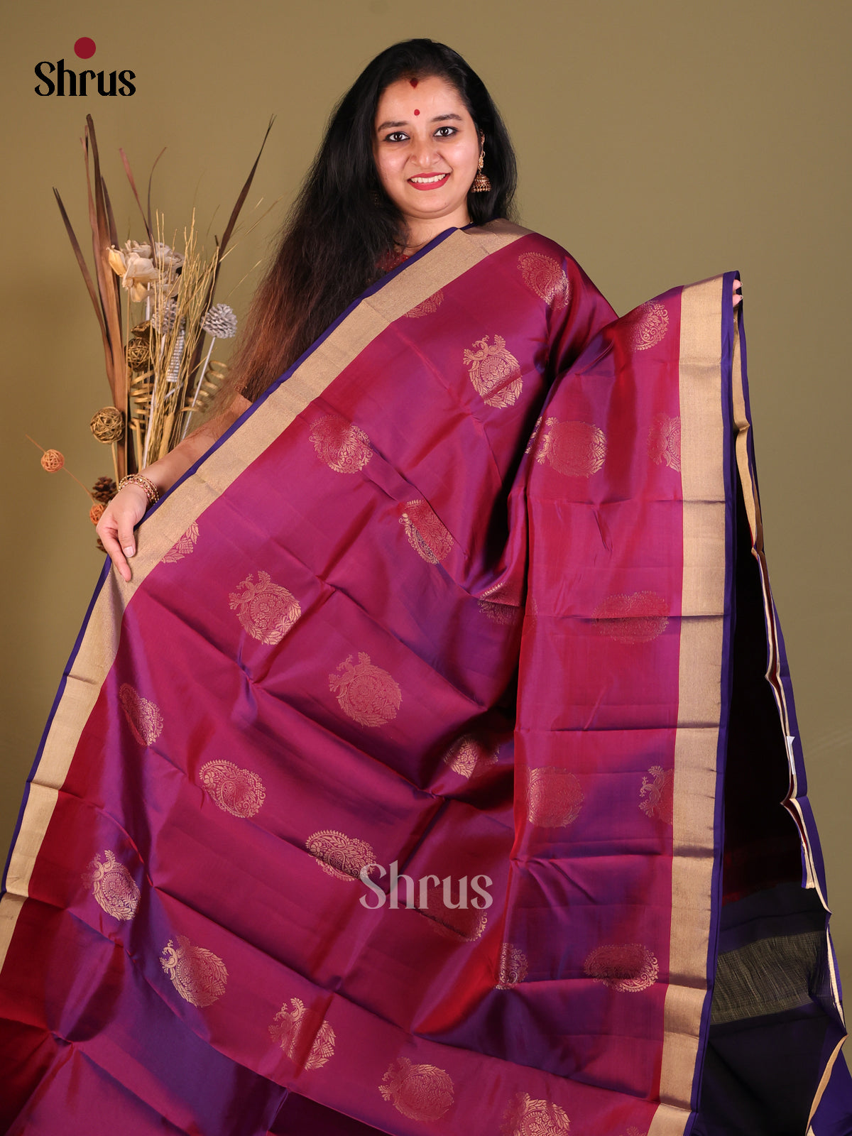 DGS30572 - Softsilk-halfpure Saree - Shop on Shrus.com