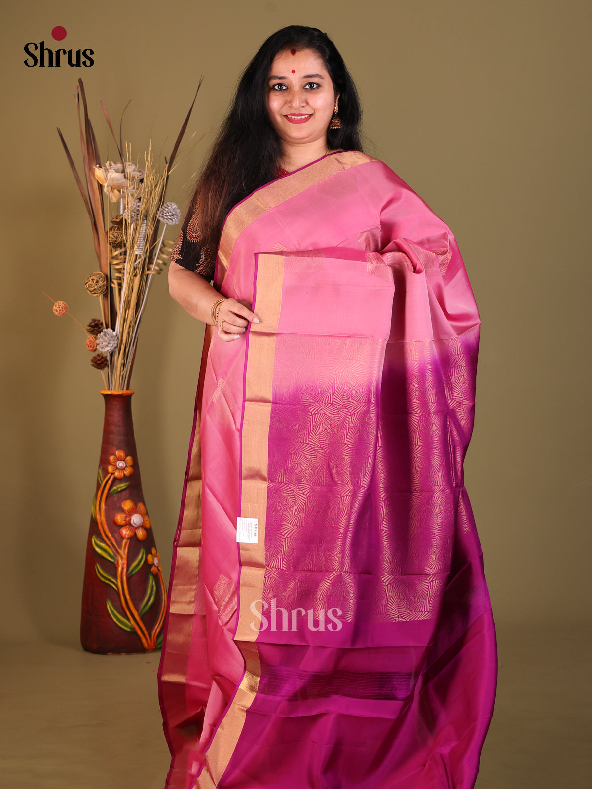 DGS30582 - Softsilk-halfpure Saree - Shop on Shrus.com