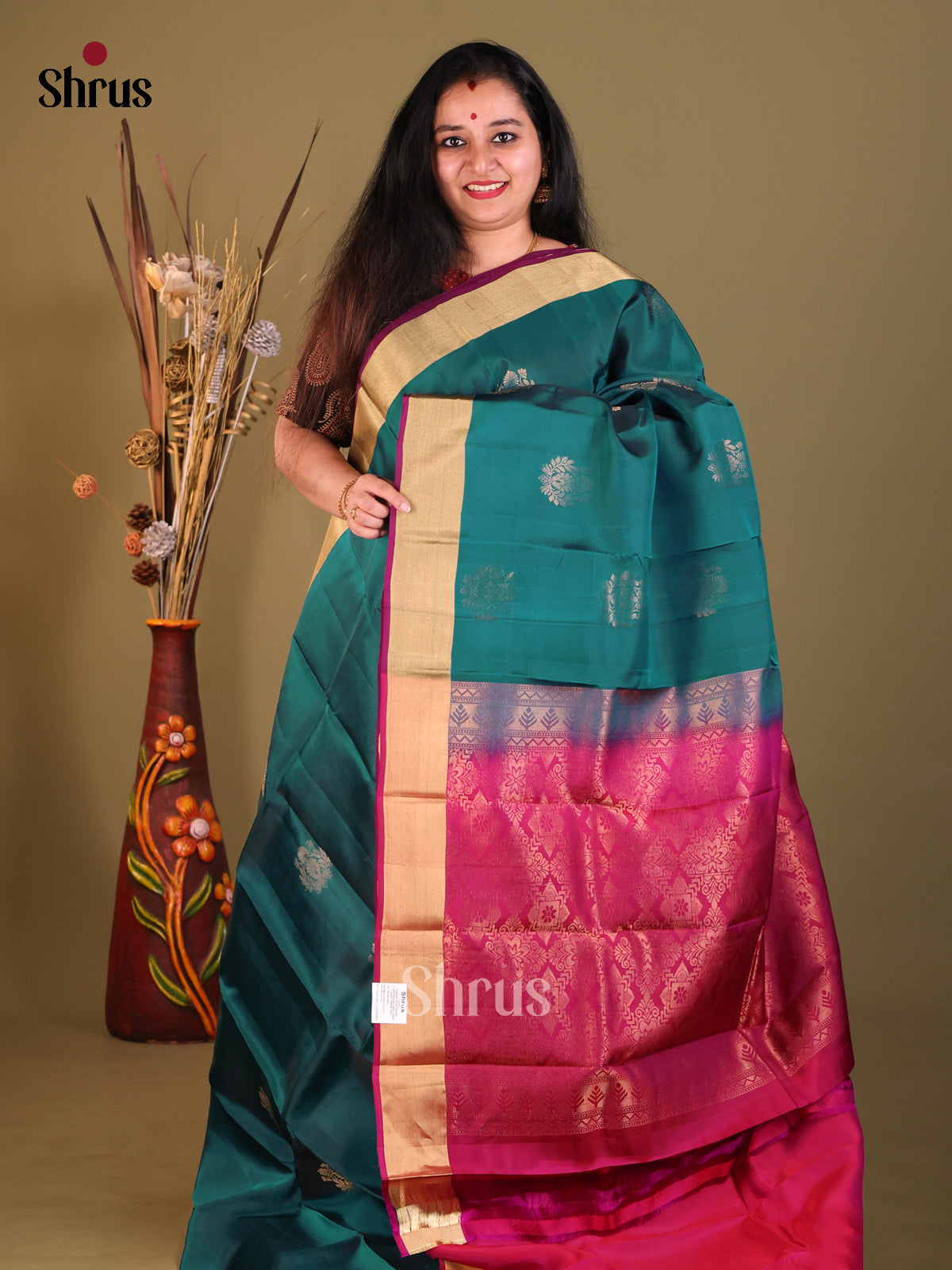 DGS30586 - Softsilk-halfpure Saree - Shop on Shrus.com