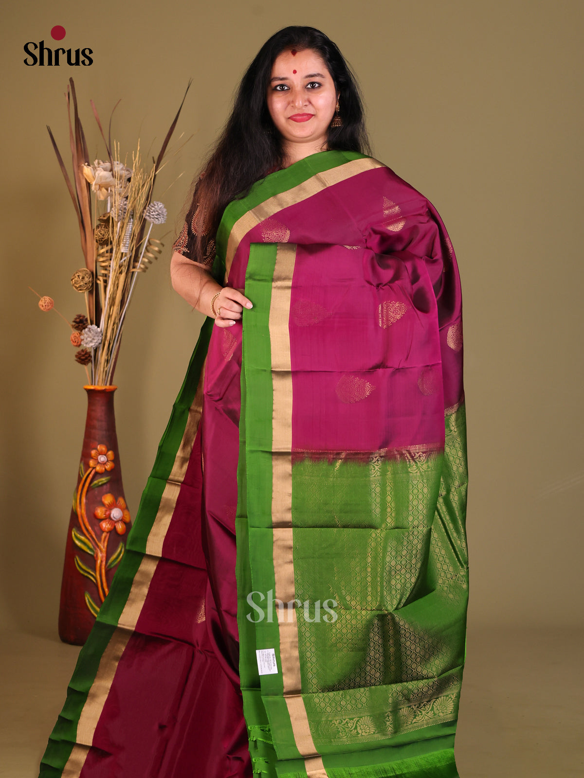 DGS30587 - Softsilk-halfpure Saree - Shop on Shrus.com