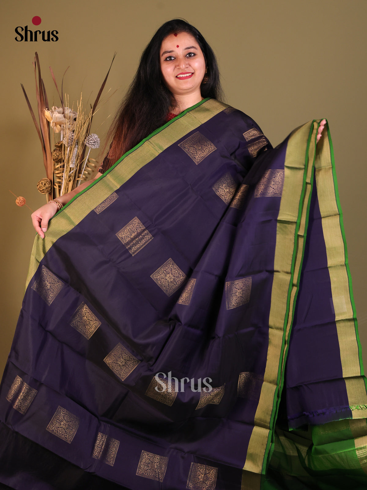 DGS30590 - Softsilk-halfpure Saree - Shop on Shrus.com
