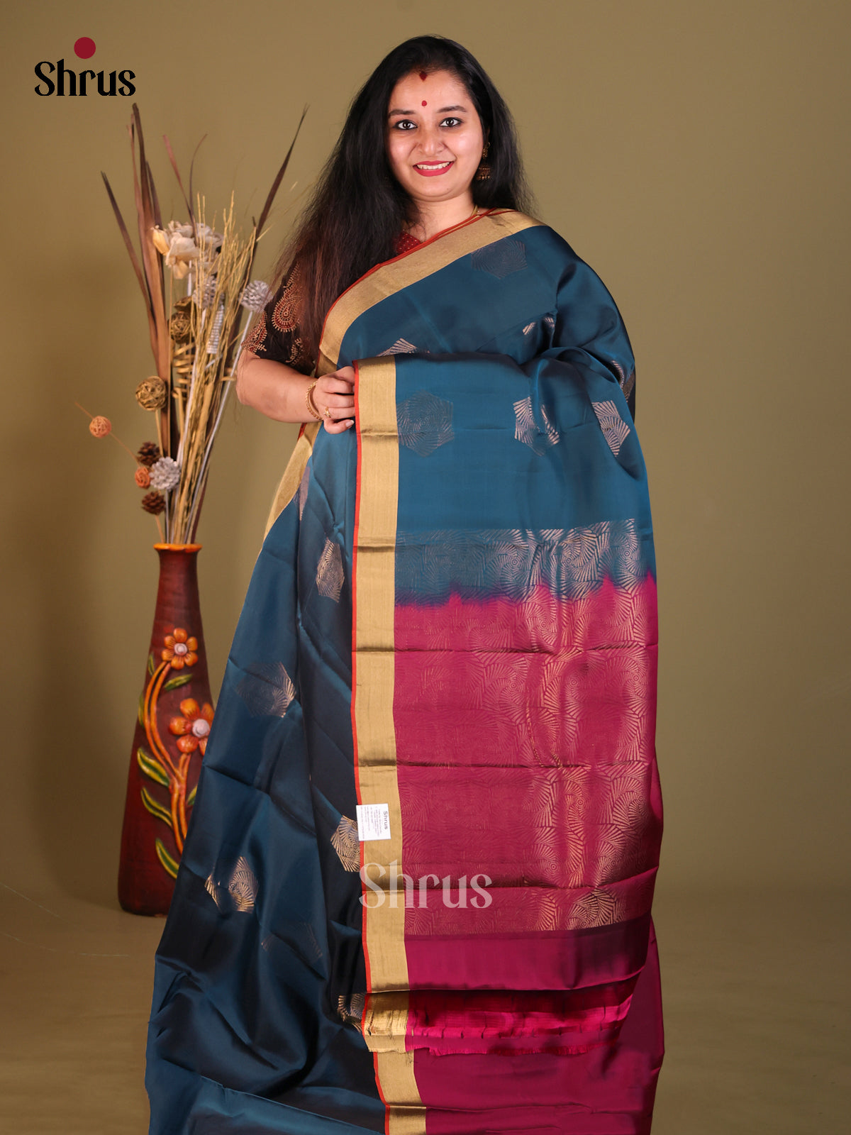 DGS30591 - Softsilk-halfpure Saree - Shop on Shrus.com