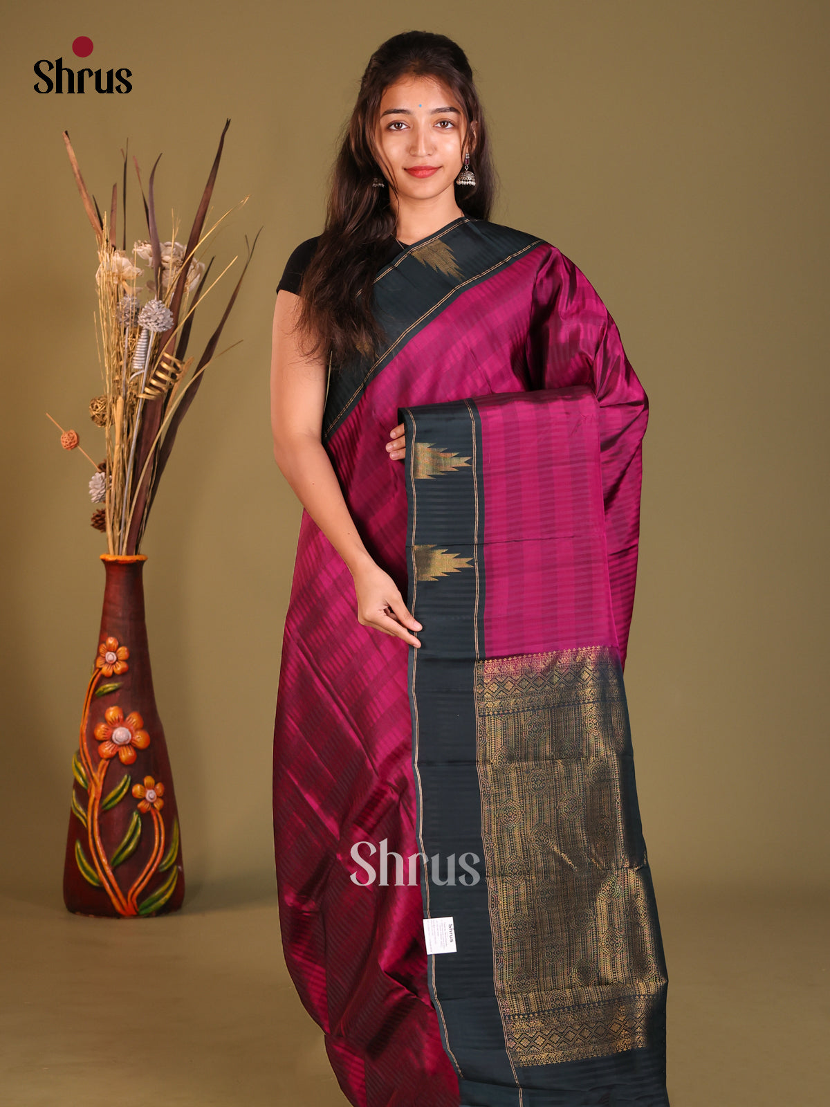 DGS30614 - Softsilk-halfpure Saree - Shop on Shrus.com