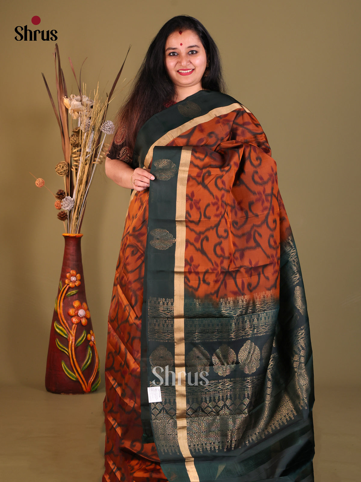 DGS30633 - Softsilk-halfpure Saree - Shop on Shrus.com