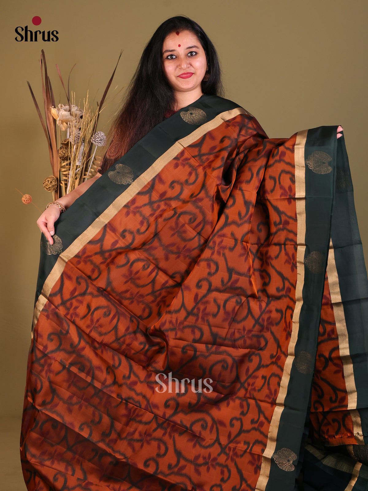 DGS30633 - Softsilk-halfpure Saree - Shop on Shrus.com