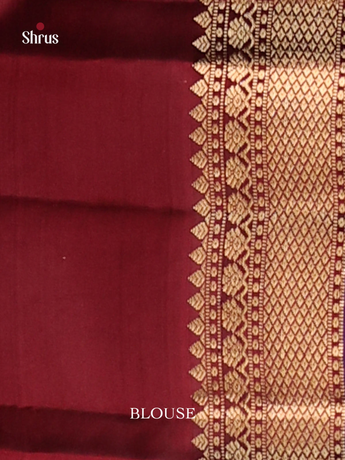 Blue & Maroon - Softsilk-halfpure Saree 2