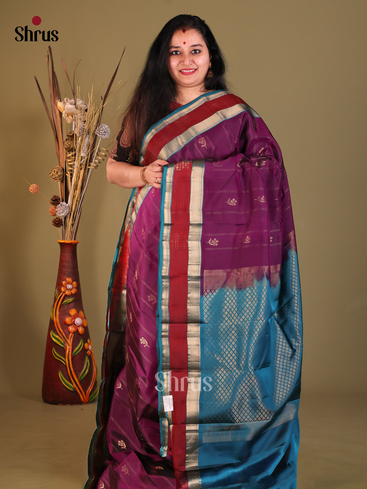 DGS30668 - Softsilk-halfpure Saree - Shop on Shrus.com