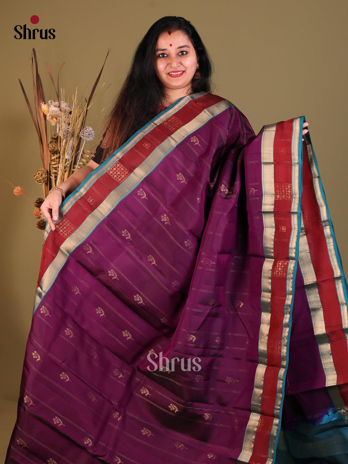 DGS30668 - Softsilk-halfpure Saree - Shop on Shrus.com