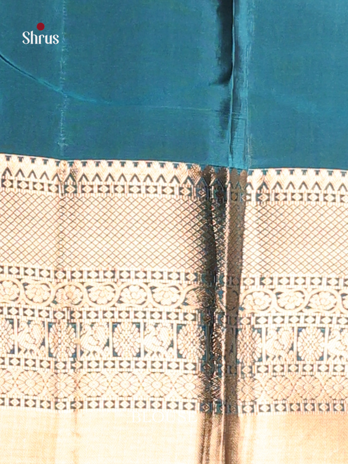 Violet & Blue Softsilk-halfpure Saree gold zari peacock thousand buttas - Shop on Shrus.com