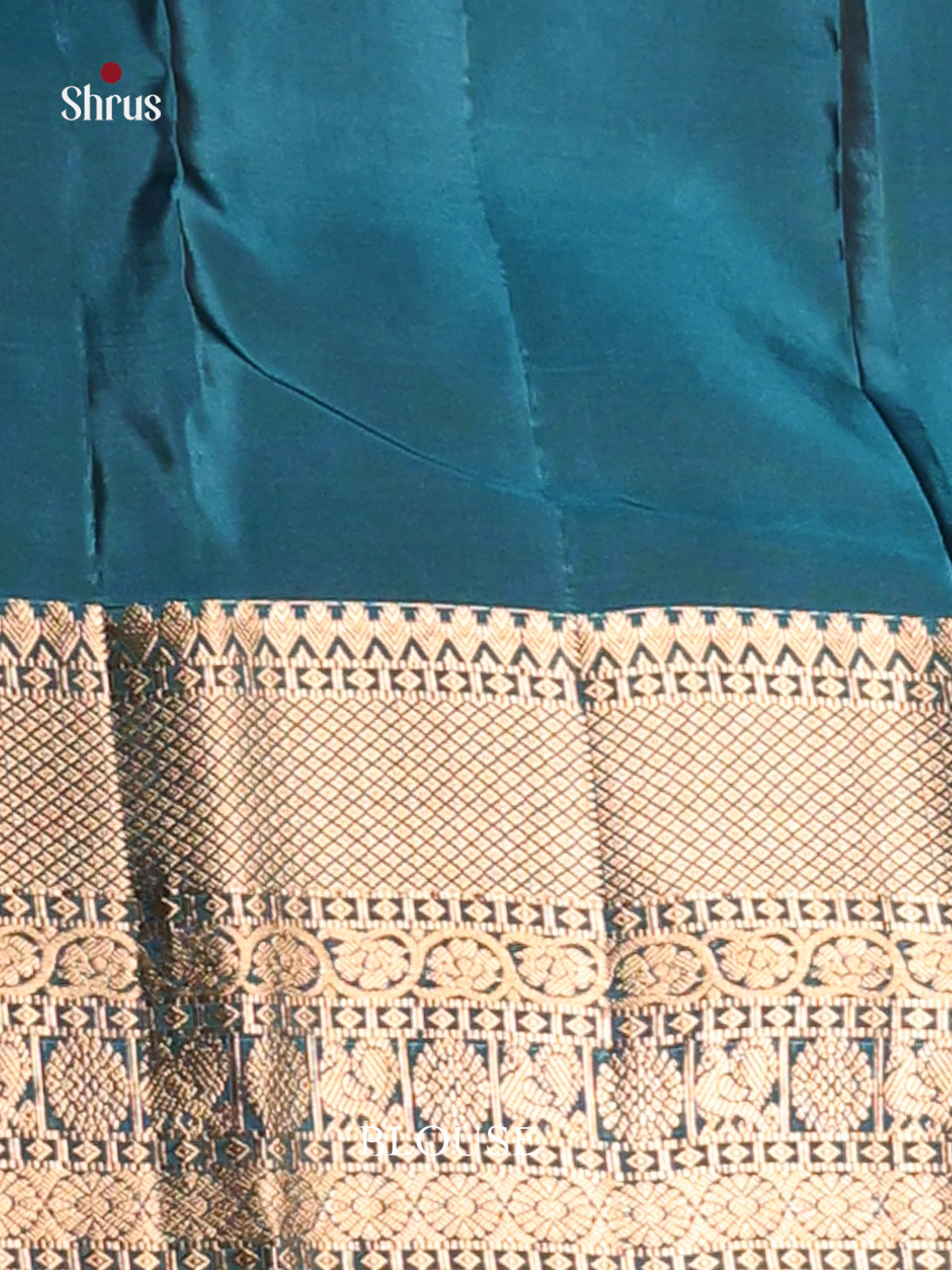 Jamun & Blue Softsilk-halfpure Saree with gold zari peacock buttas