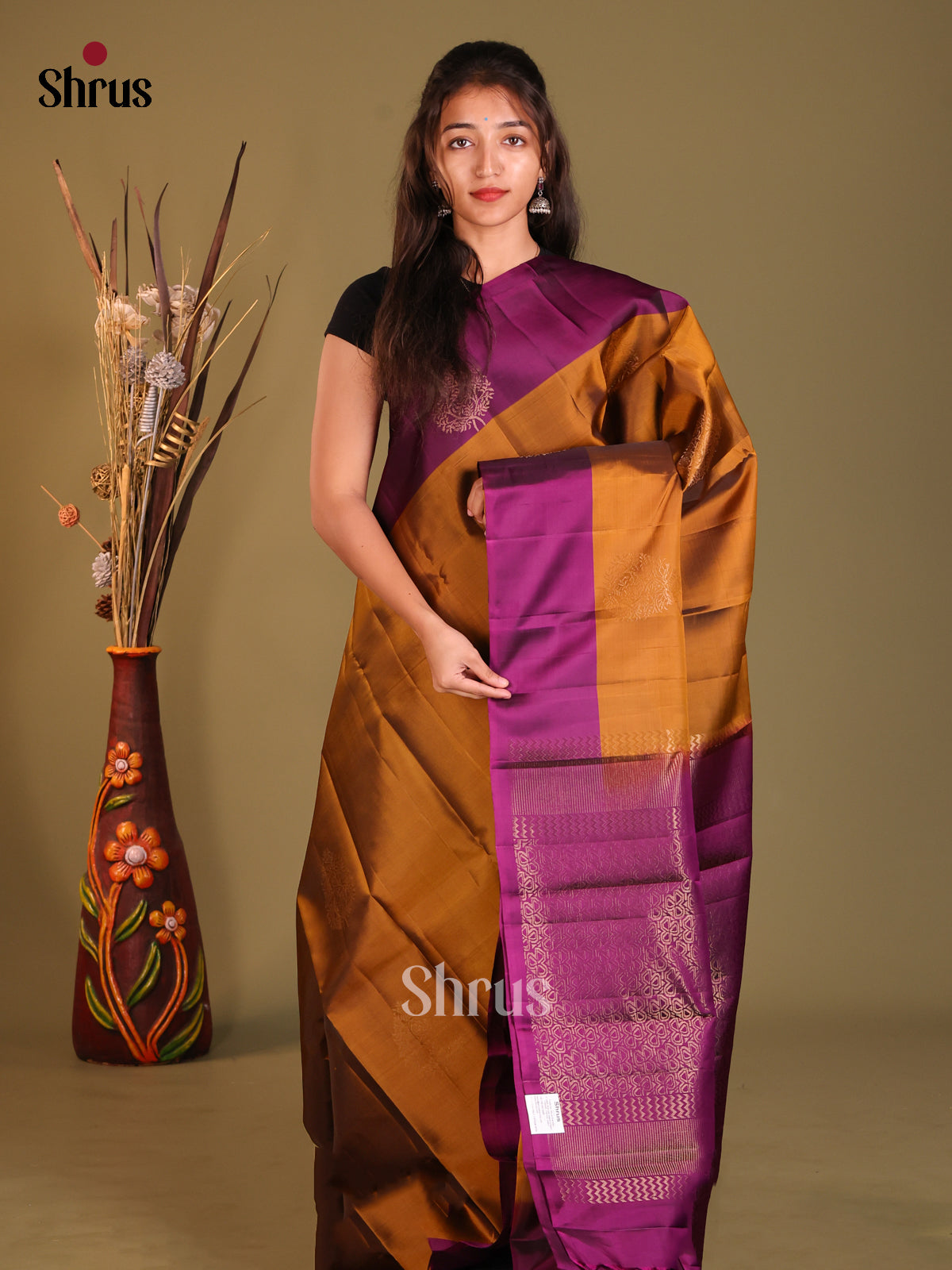 DGS30689 - Softsilk-halfpure Saree - Shop on Shrus.com