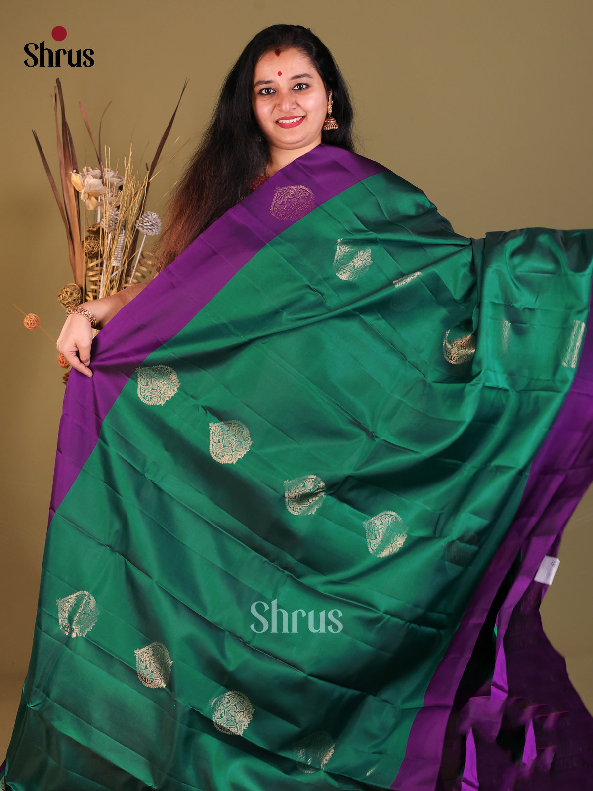 DGS30713 - Softsilk-halfpure Saree - Shop on Shrus.com