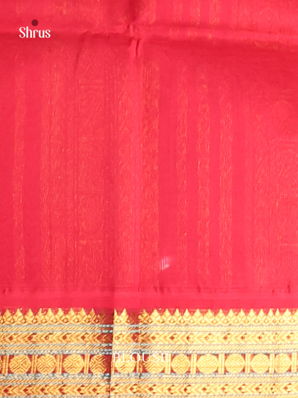 Green & Red Silk Cotton Korvai-Small border Saree - Shop on Shrus.com