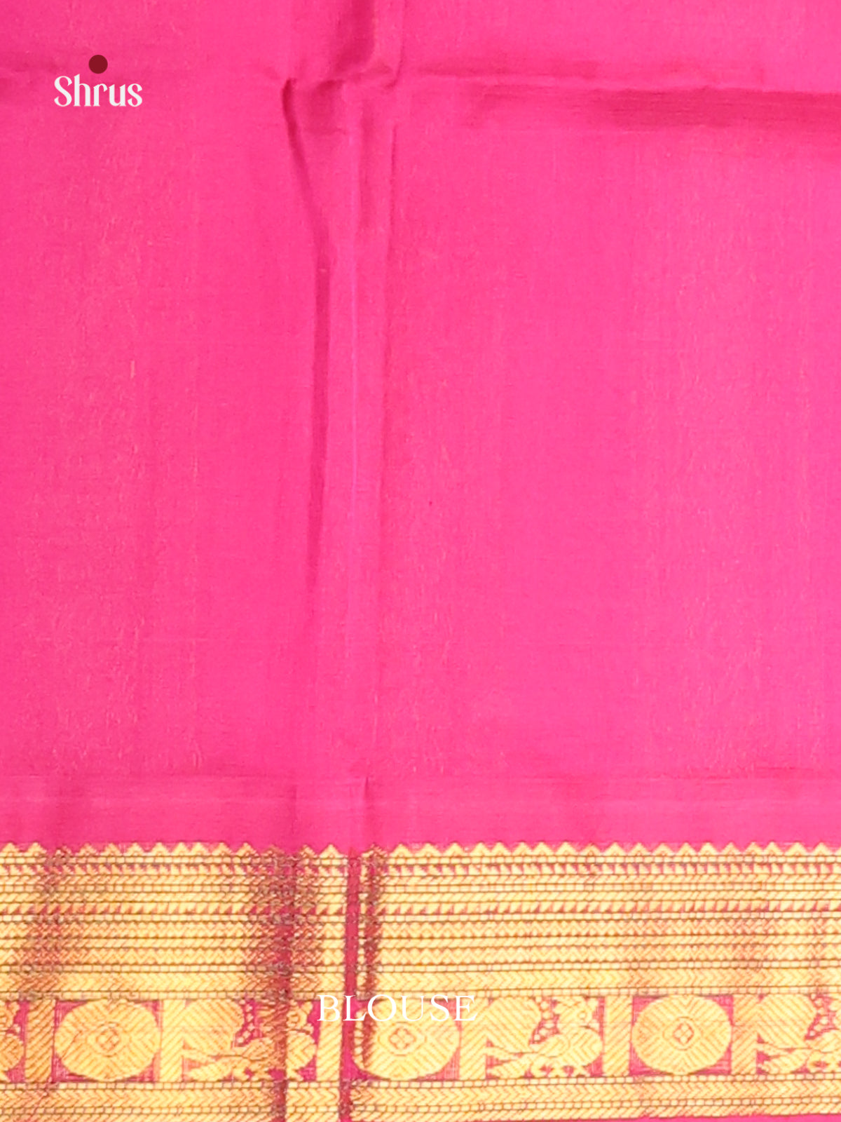 Blue & Pink Silk Cotton Korvai-Small border Saree -1