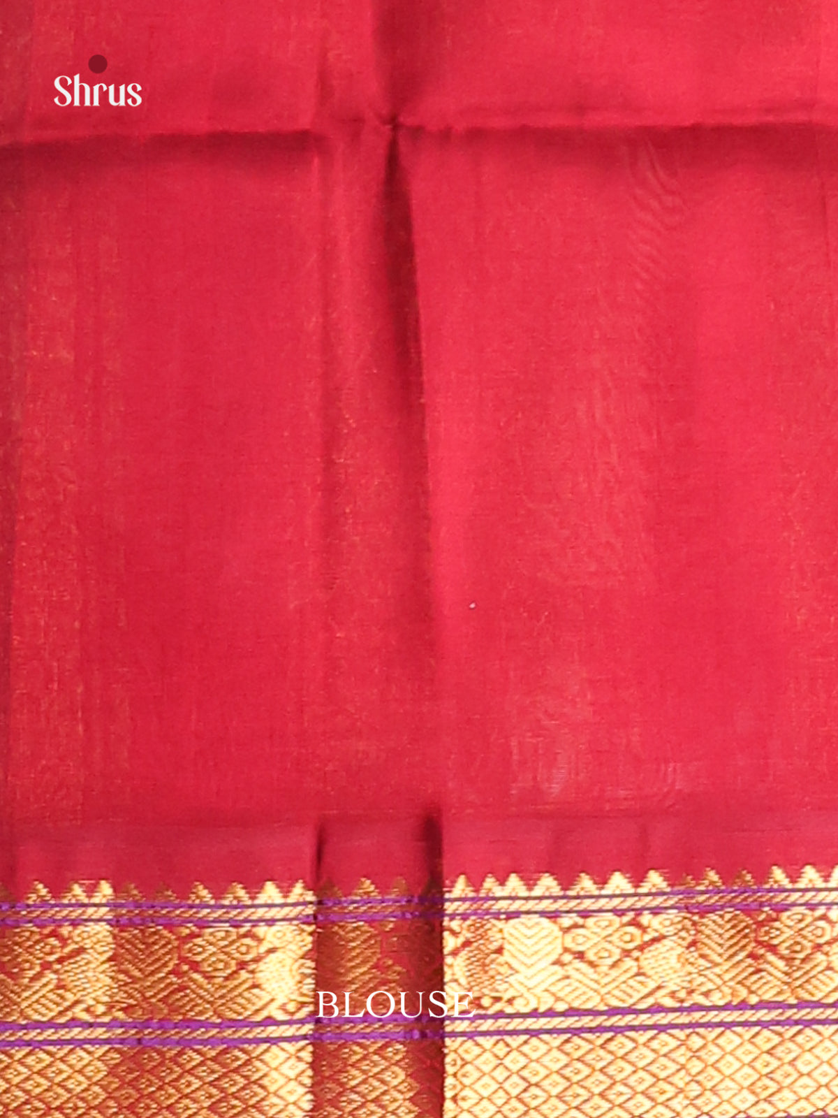 Blue & Maroon Silk Cotton Korvai-Small border Saree -1