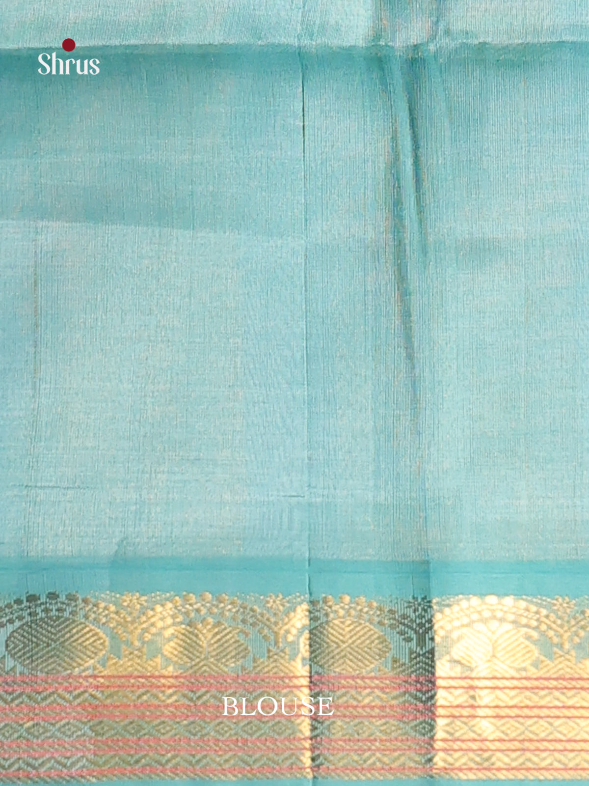 Pink & Blue Silk Cotton Korvai-Small border Saree - Shop on Shrus.com