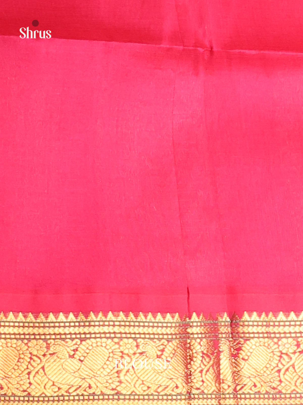 Blue & Pink Silk Cotton Korvai-Small border Saree