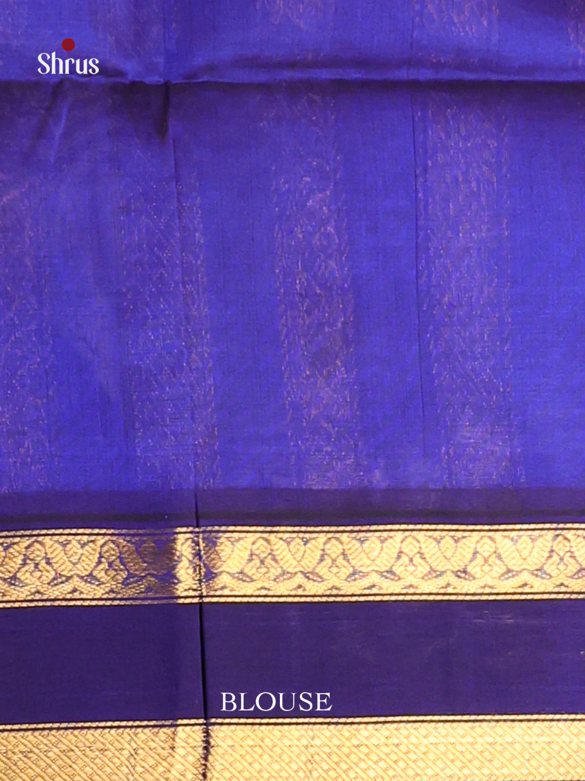 Orangish Pink & Blue Silk Cotton Korvai-Small border Saree - Shop on Shrus.com