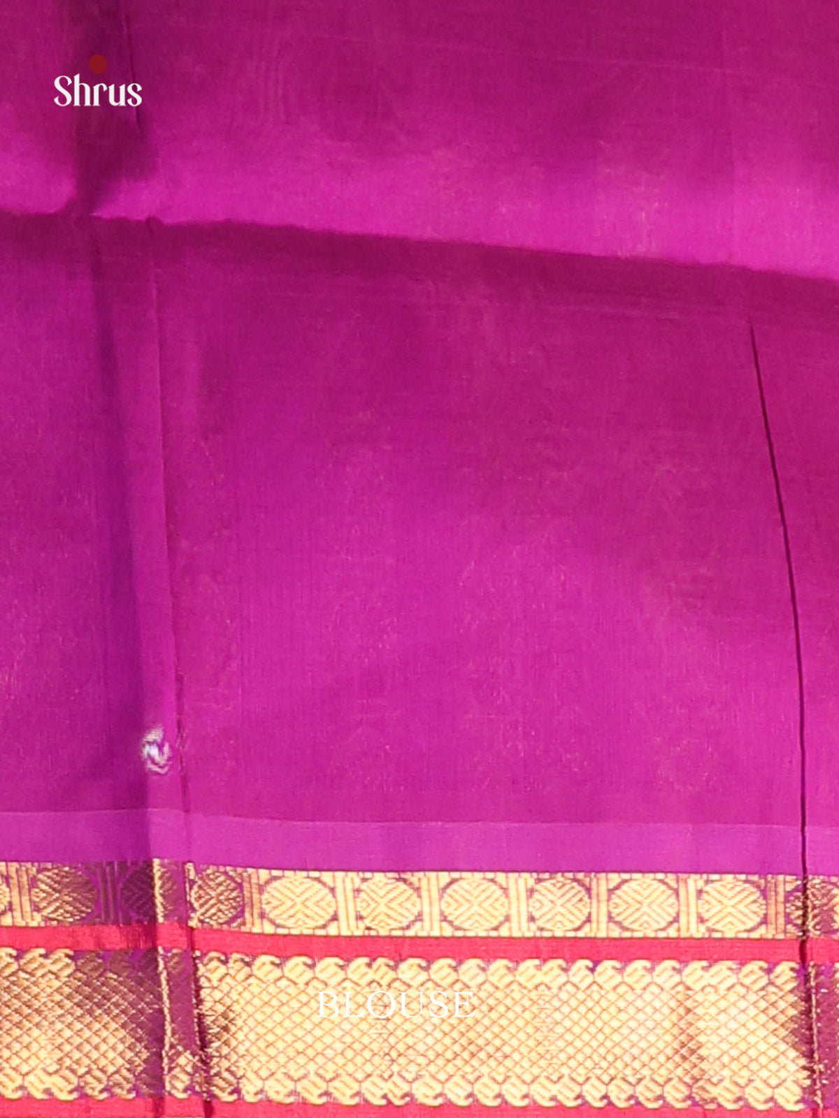 Blue & Purple Silk Cotton Korvai-Small border Saree -1