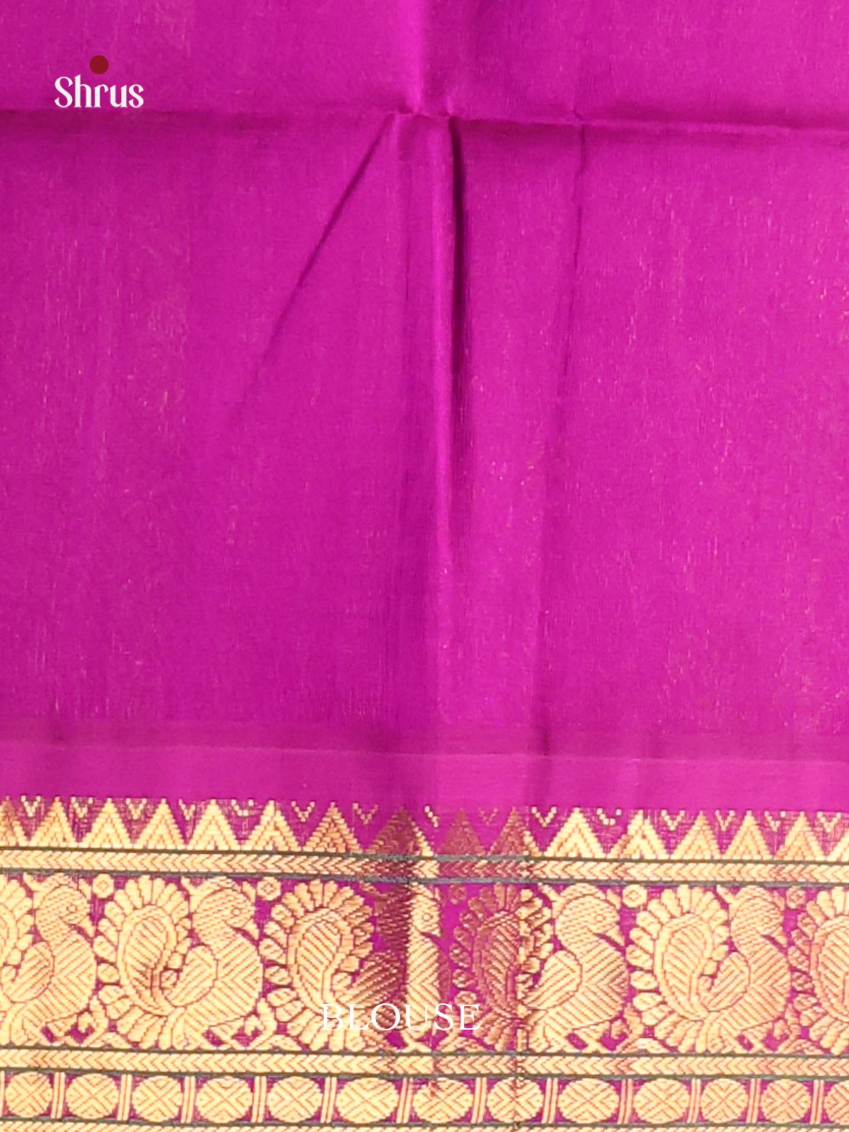 Blue & Majenta Silk Cotton Korvai-Small border Saree