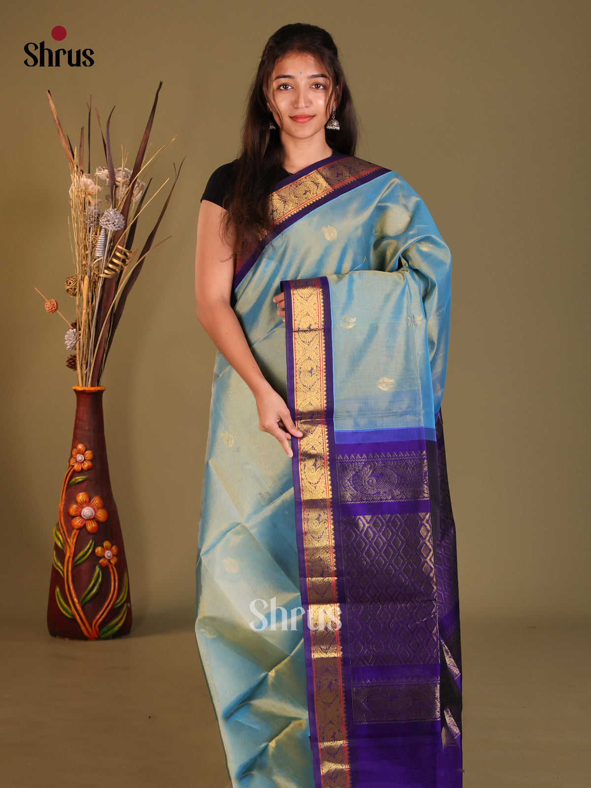 DGS31159 - Korvai-Small border Saree