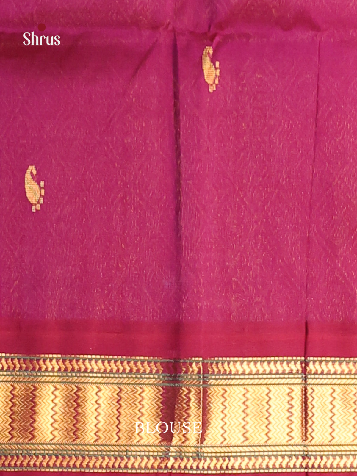 Mild Purple & Maroon Silk Cotton Korvai-Small border Saree - Shop on Shrus.com