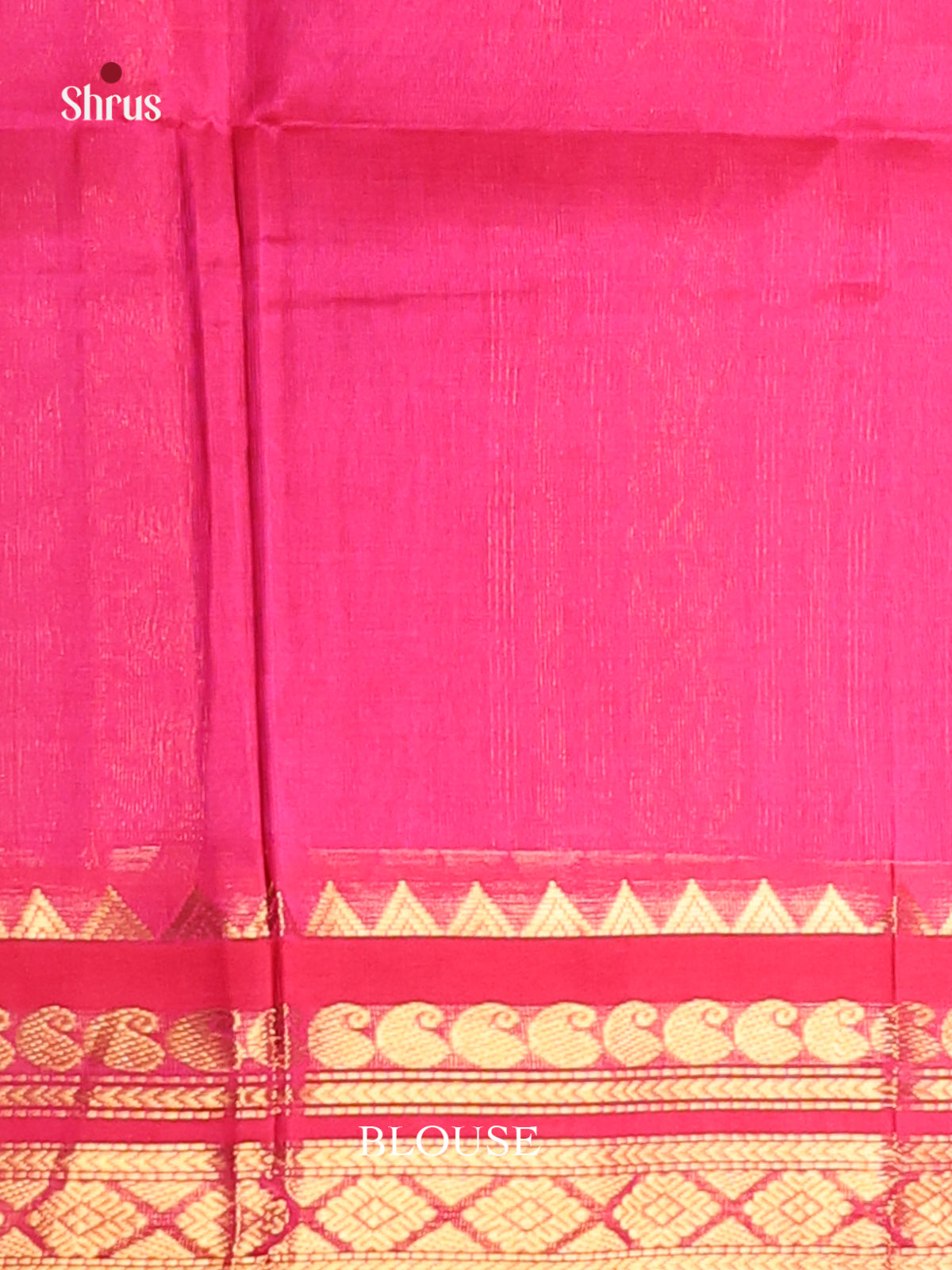 Blue & Pink Silk Cotton Korvai-kattams Saree -1