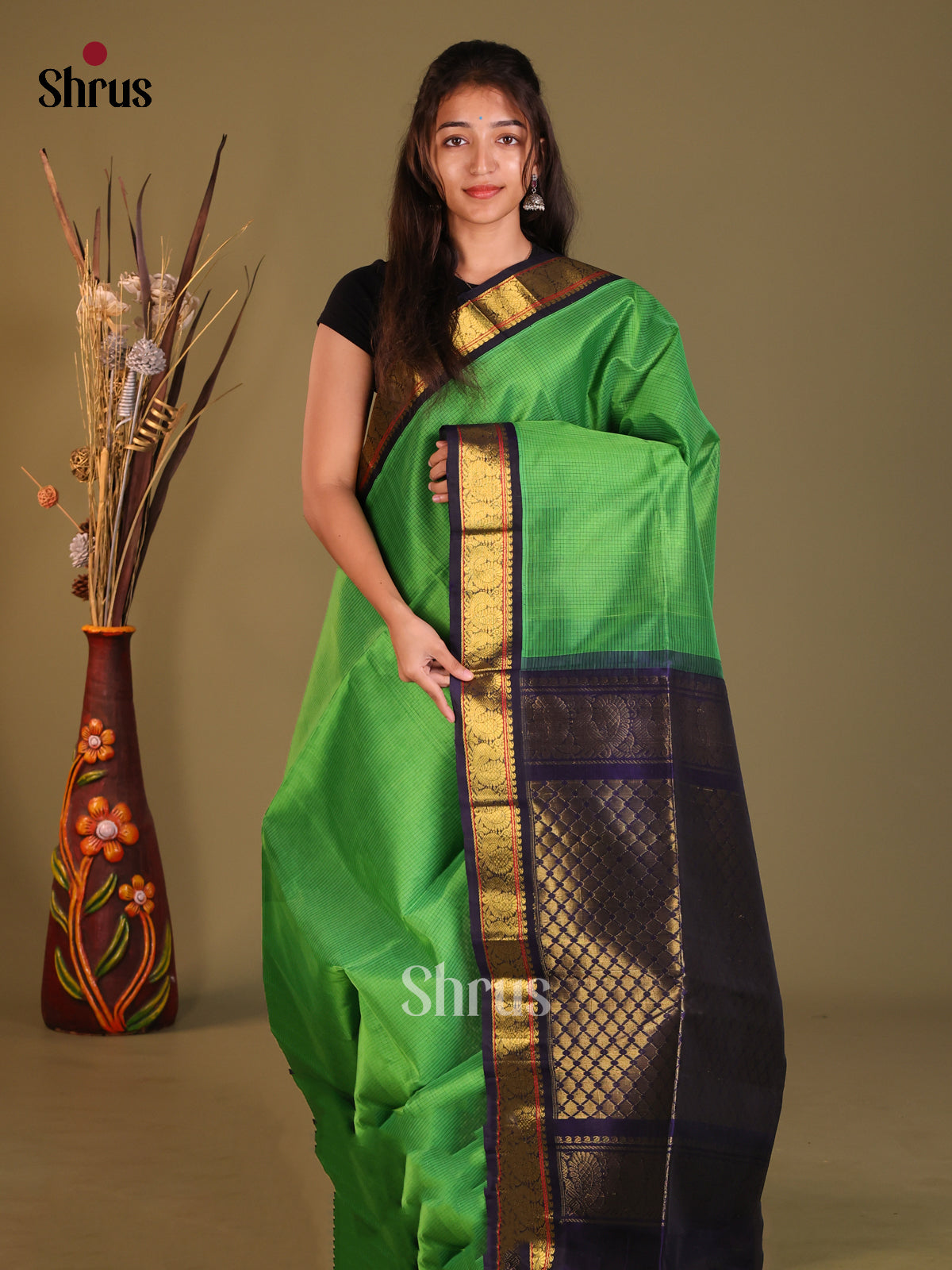 green and blue keerthanai north silk cotton