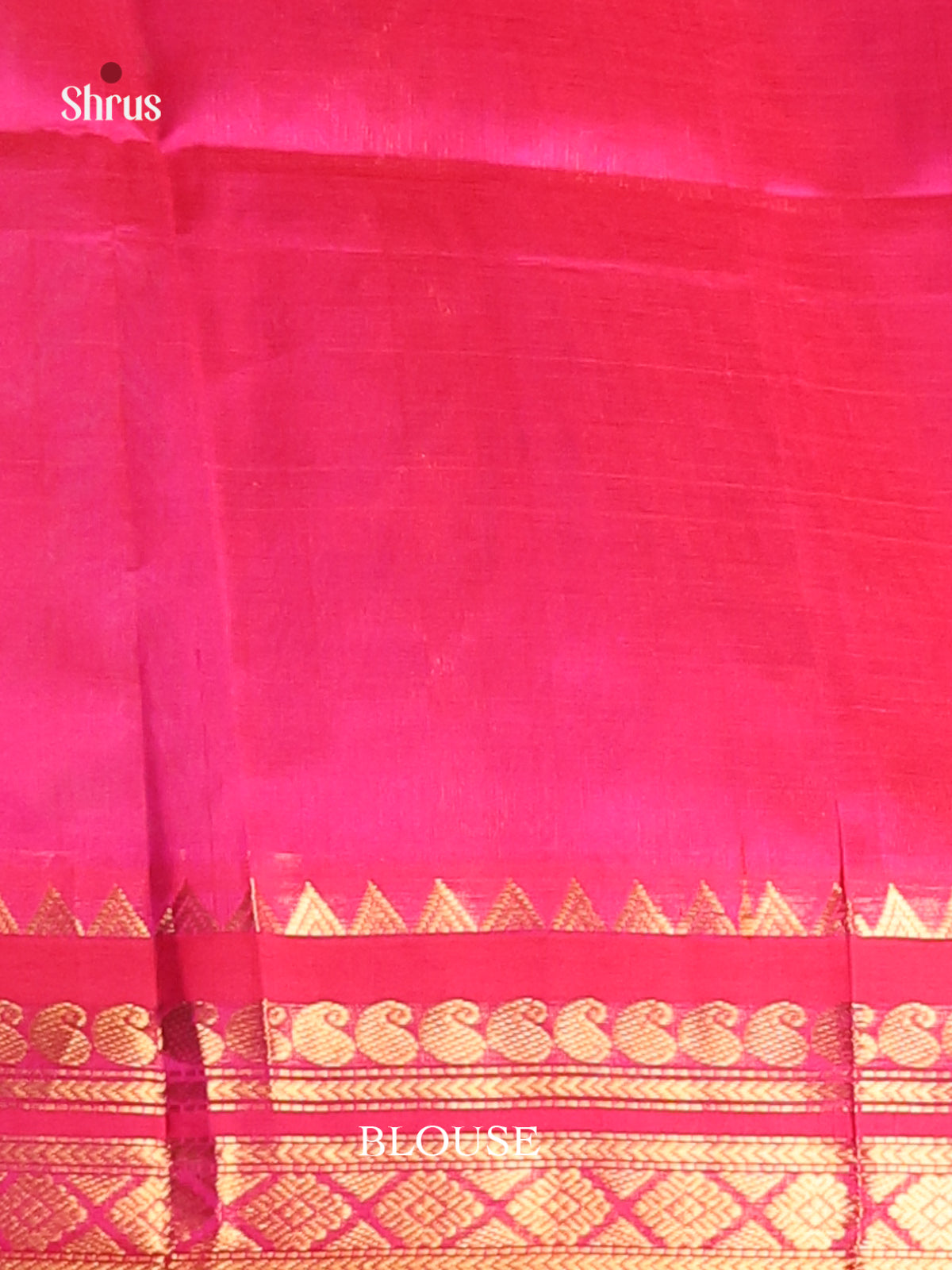Blue & Pink Silk Cotton Korvai-kattams Saree
