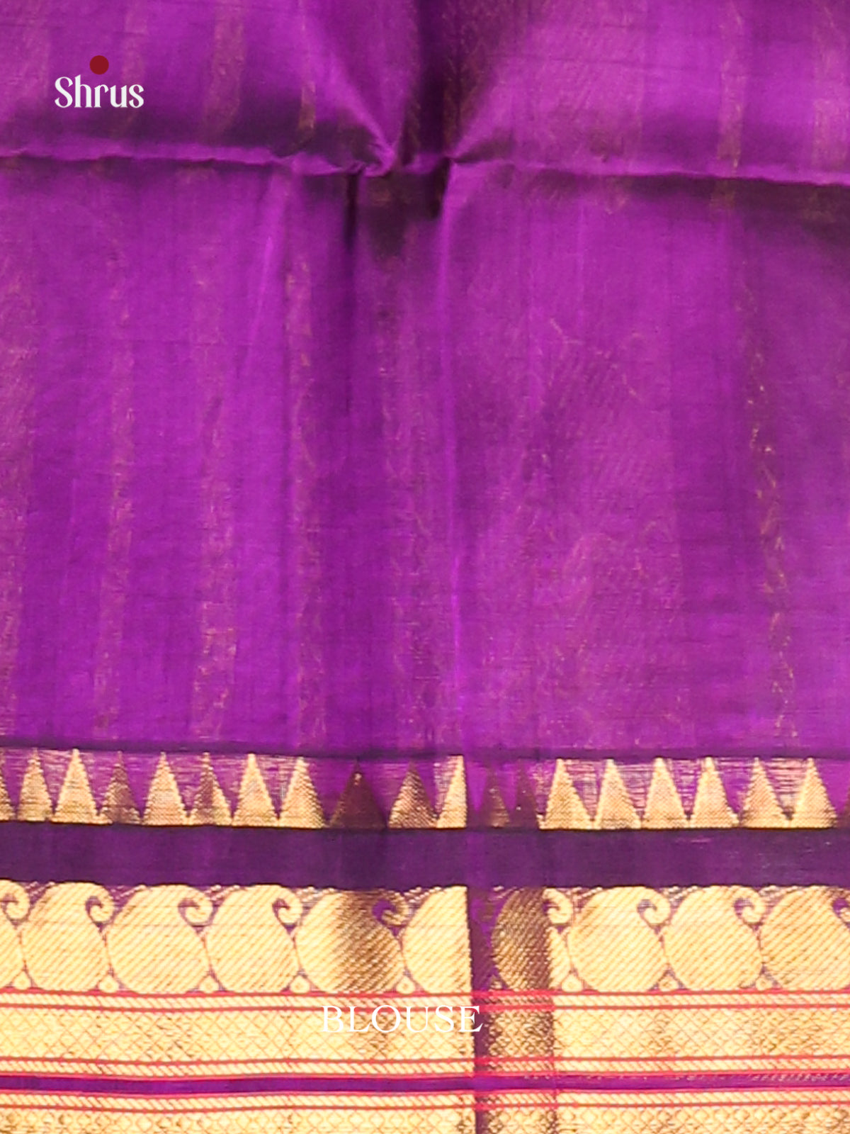 Pink & Violet Silk Cotton Korvai-kattams Saree -1